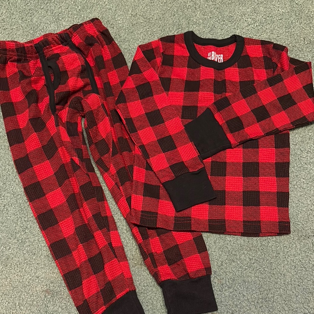 Red Plaid Kids Pajamas